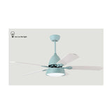 Modern Wood Blade Ceiling Fan With Light And Remote Control - Hans Lumiere