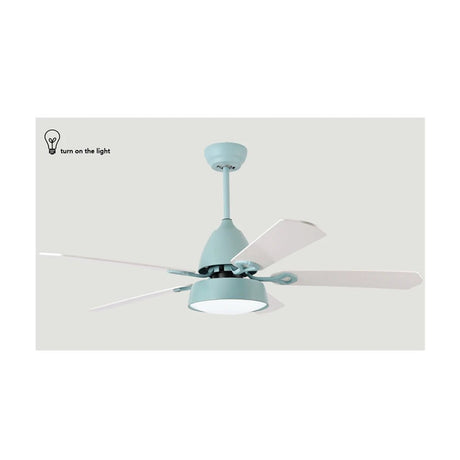 Modern Wood Blade Ceiling Fan With Light And Remote Control - Hans Lumiere