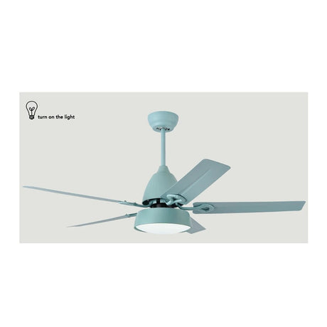 Modern Wood Blade Ceiling Fan With Light And Remote Control - Hans Lumiere