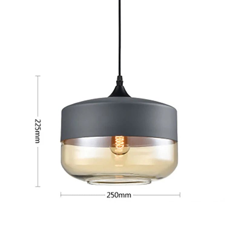 Modern Wood Grain Line Hanging Glass Chandelier - Hans Lumiere