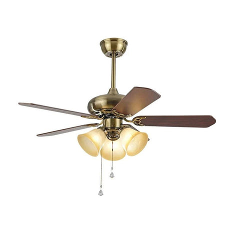 Modern Wooden Blade LED Ceiling Fan Light With Remote Control - Hans Lumiere