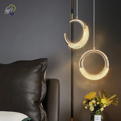 Moon Pendant Lights Art Indoor LED Lighting - Hans Lumiere
