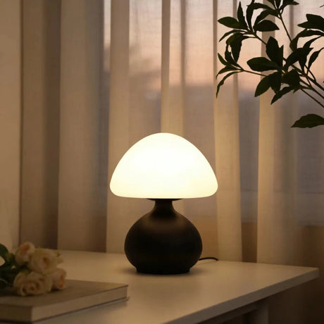 Mushroom Table Lamp – 3-Color Dimmable LED Accent Light - Hans Lumiere