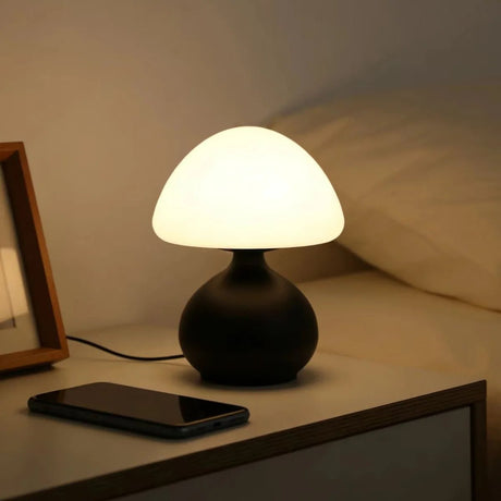 Mushroom Table Lamp – 3-Color Dimmable LED Accent Light - Hans Lumiere