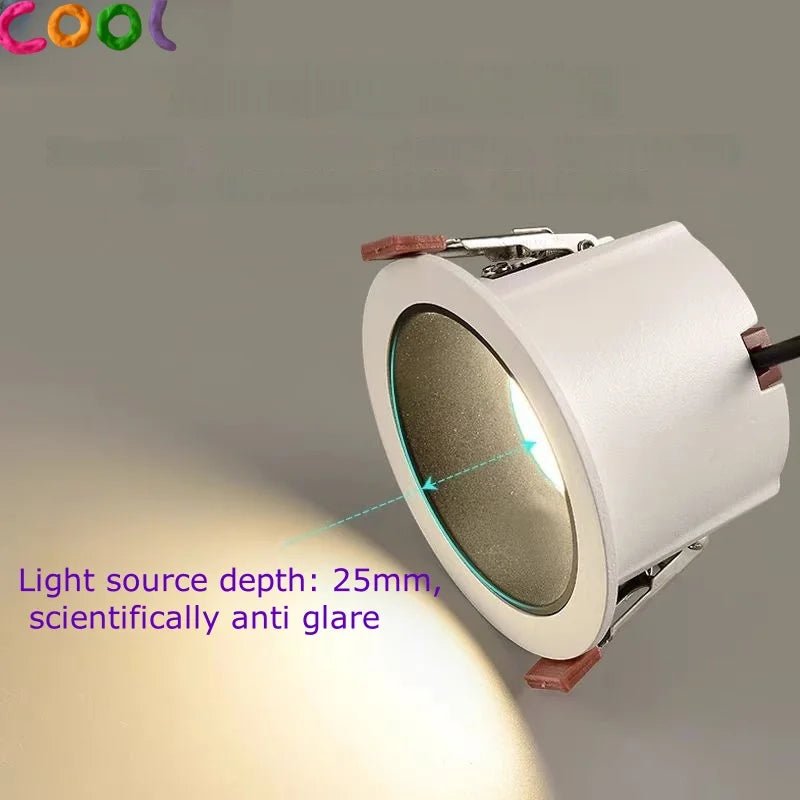 Narrow Frame Recessed LED Anti Glare Dimmable Downlight - Hans Lumiere