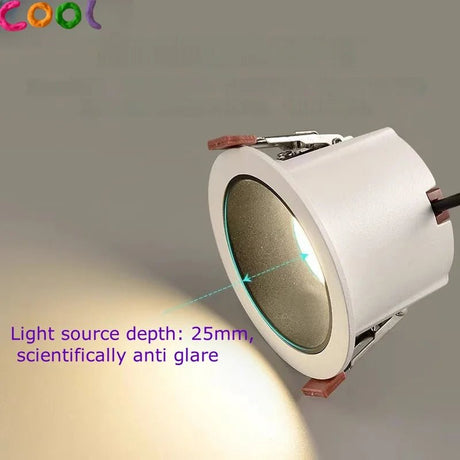 Narrow Frame Recessed LED Anti Glare Dimmable Downlight - Hans Lumiere