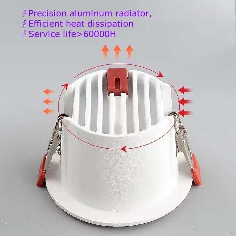 Narrow Frame Recessed LED Anti Glare Dimmable Downlight - Hans Lumiere