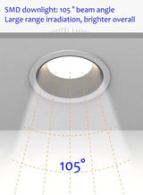 Narrow Frame Tricolor Changeable LED Embedded COB Spotlight - Hans Lumiere