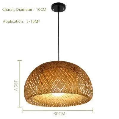 Natural Bamboo LED Pendant Chandelier - Hans Lumiere