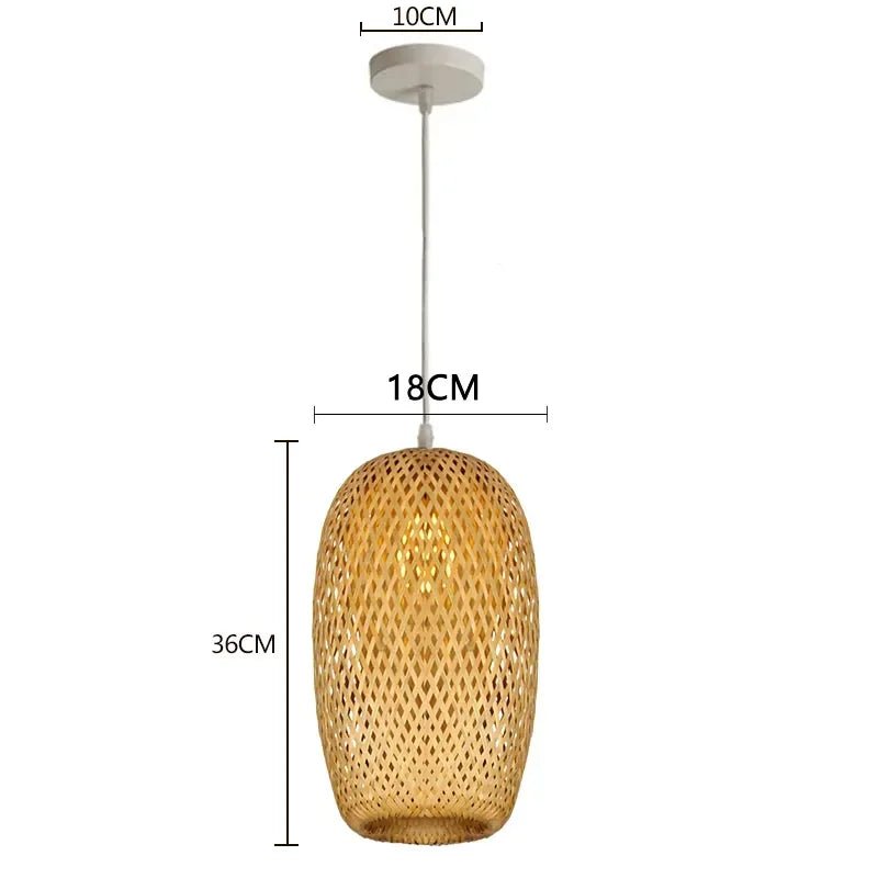 Natural Bamboo LED Pendant Chandelier - Hans Lumiere