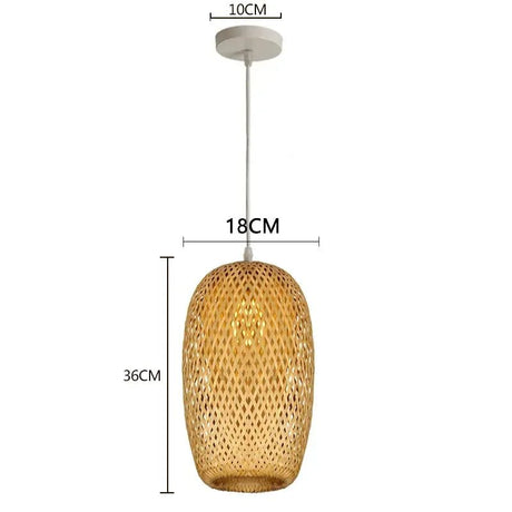 Natural Bamboo LED Pendant Chandelier - Hans Lumiere