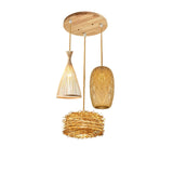 Natural Bamboo LED Pendant Chandelier - Hans Lumiere