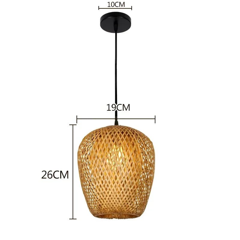 Natural Bamboo LED Pendant Chandelier - Hans Lumiere