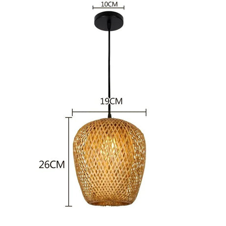 Natural Bamboo LED Pendant Chandelier - Hans Lumiere