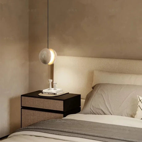 Natural Stone Lunar LED Chandelier Pendant Lamp - Hans Lumiere