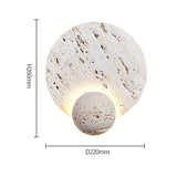 Natural White Cave Stone Creative Design Disk Wall Lamp - Hans Lumiere