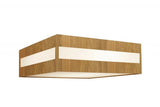 Natural Wood Square Ceiling Lamp - Hans Lumiere