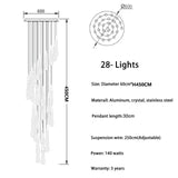 New Modern LED Crystal Chandelier Art Luster - Hans Lumiere