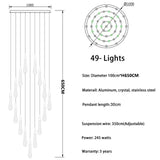 New Modern LED Crystal Chandelier Art Luster - Hans Lumiere