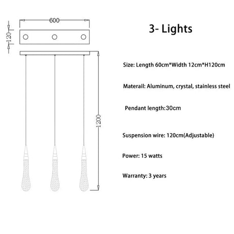 New Modern LED Crystal Chandelier Art Luster - Hans Lumiere
