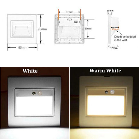 New Night Light Auto With On Off PIR Motion Sensor - Hans Lumiere