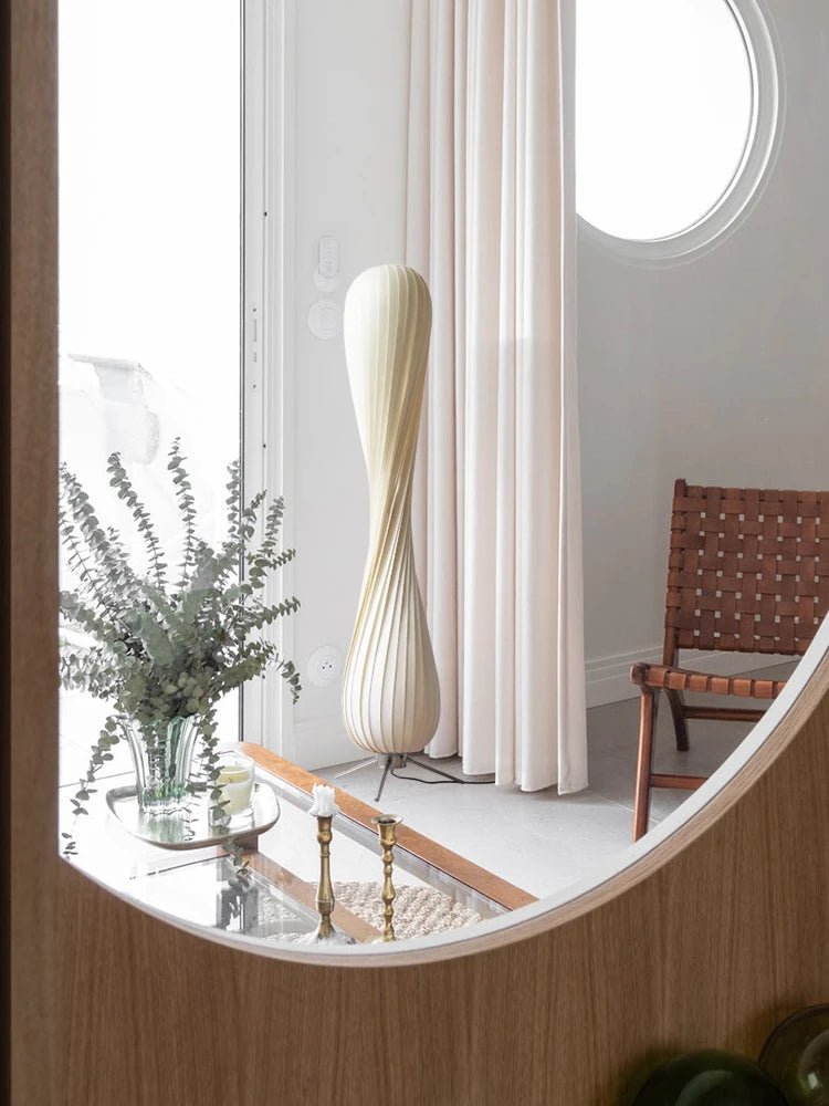 New Retro Wabi Sabi Wooden Floor Lamp - Hans Lumiere