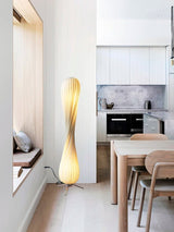 New Retro Wabi Sabi Wooden Floor Lamp - Hans Lumiere