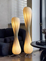 New Retro Wabi Sabi Wooden Floor Lamp - Hans Lumiere