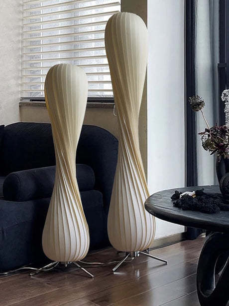 New Retro Wabi Sabi Wooden Floor Lamp - Hans Lumiere