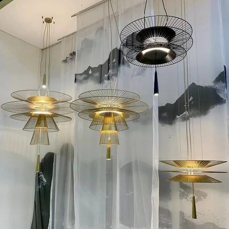 New Trend Luxury Metal Cord LED Chandelier Pendant Lighting - Hans Lumiere