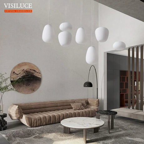 Nodic Style Milky White Glass Modern Pendant Light - Hans Lumiere