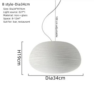 Nodic Style Milky White Glass Modern Pendant Light - Hans Lumiere