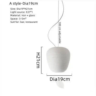 Nodic Style Milky White Glass Modern Pendant Light - Hans Lumiere