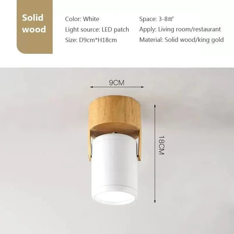 Nordic 3 Head Wooden LED Track Light - Hans Lumiere