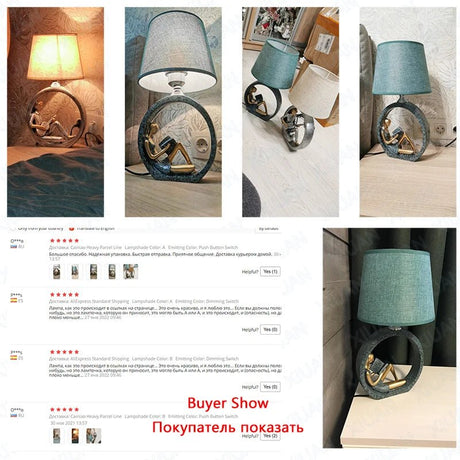 Nordic Art Bedroom Bedside Table Lamp - Hans Lumiere