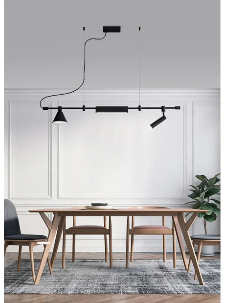 Nordic Black LED Chandelier | Suspension Ceiling Light - Hans Lumiere