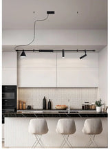 Nordic Black LED Chandelier | Suspension Ceiling Light - Hans Lumiere