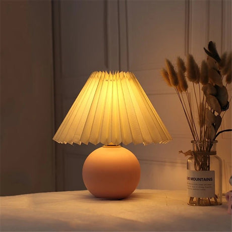 Nordic Ceramic Table Lamp – USB LED Bedside Light - Hans Lumiere