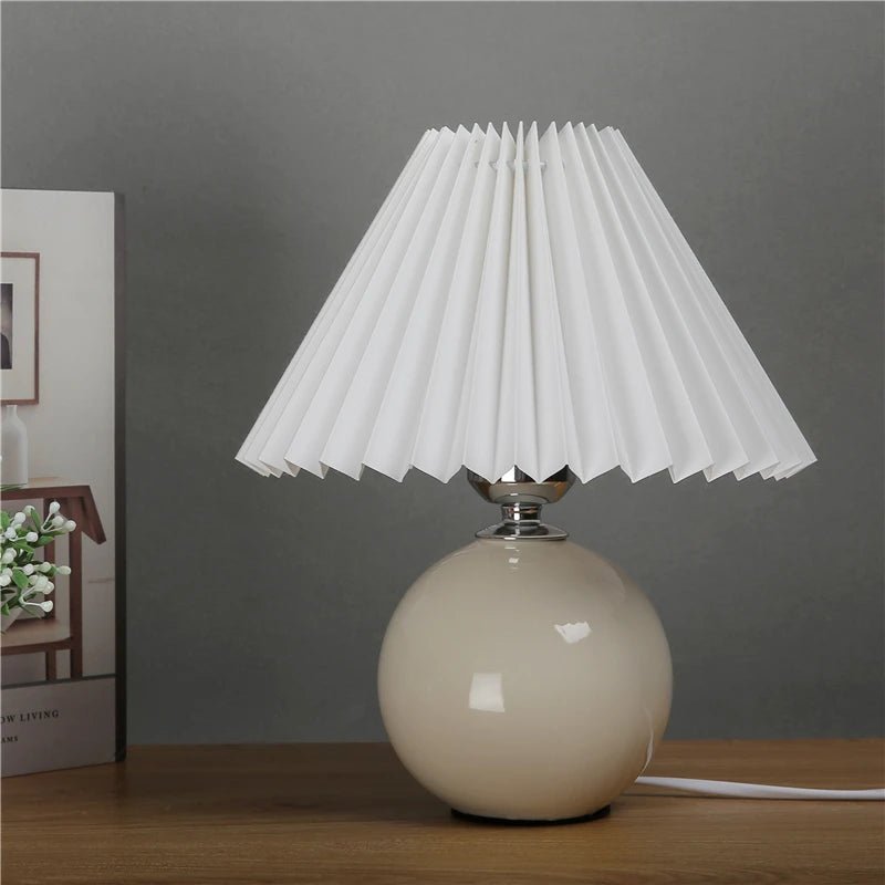 Nordic Ceramic Table Lamp – USB LED Bedside Light - Hans Lumiere