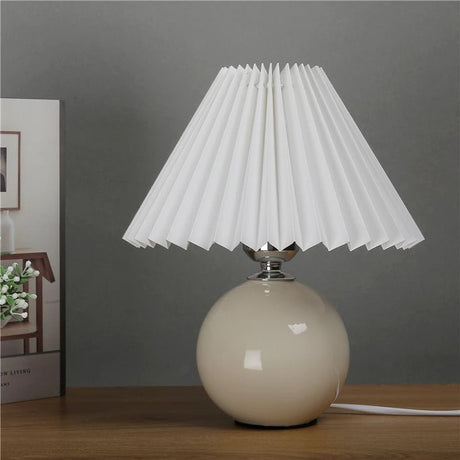 Nordic Ceramic Table Lamp – USB LED Bedside Light - Hans Lumiere