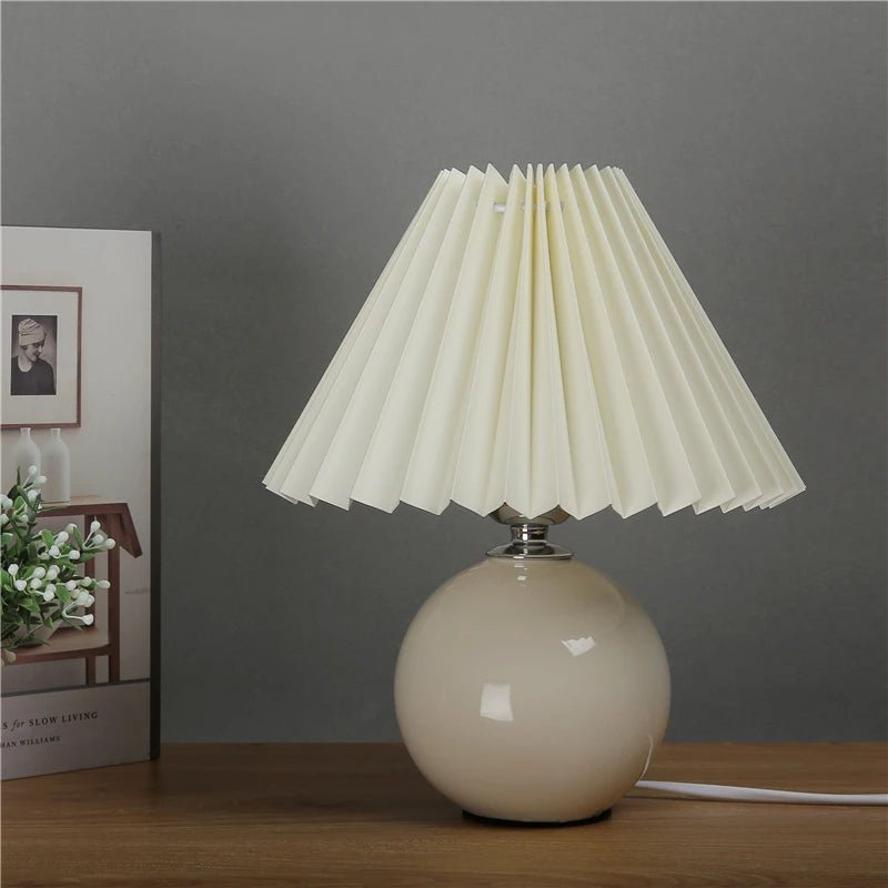 Nordic Ceramic Table Lamp – USB LED Bedside Light - Hans Lumiere