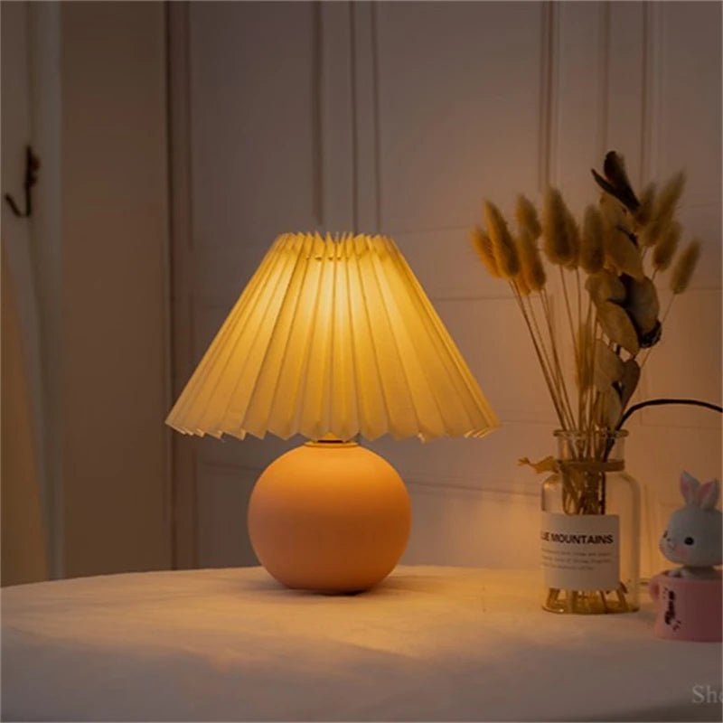 Nordic Ceramic Table Lamp – USB LED Bedside Light - Hans Lumiere