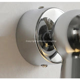 Nordic Chrome Adjustable LED Wall Sconce – Touch Dimmable Reading Light - Hans Lumiere