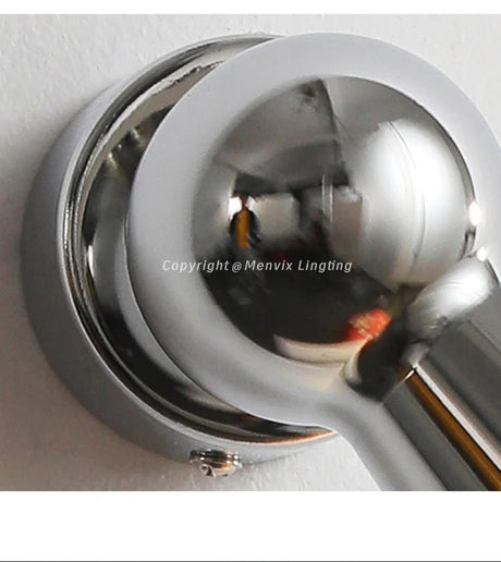 Nordic Chrome Adjustable LED Wall Sconce – Touch Dimmable Reading Light - Hans Lumiere