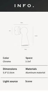 Nordic Chrome Adjustable LED Wall Sconce – Touch Dimmable Reading Light - Hans Lumiere