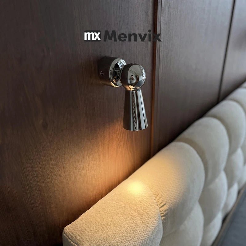 Nordic Chrome Adjustable LED Wall Sconce – Touch Dimmable Reading Light - Hans Lumiere
