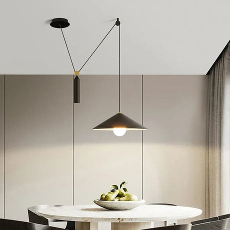 Nordic Cone Pendant Light – Removable LED Dining Lamp - Hans Lumiere