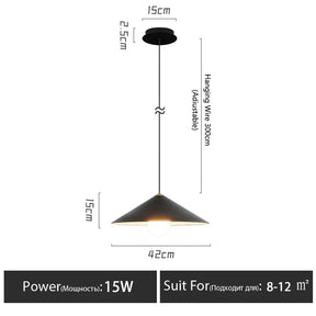 Nordic Cone Pendant Light – Removable LED Dining Lamp - Hans Lumiere