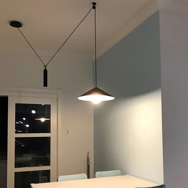 Nordic Cone Pendant Light – Removable LED Dining Lamp - Hans Lumiere