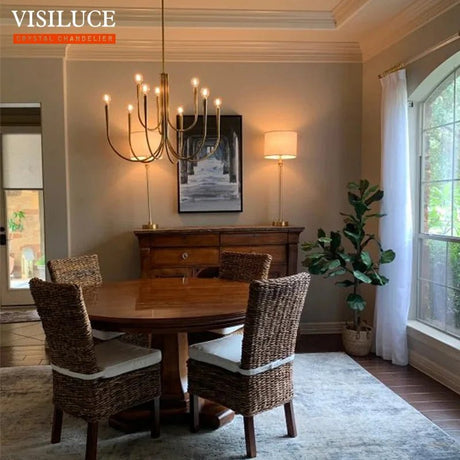 Nordic Copper Gold/Black Chandelier Pendant Light - Hans Lumiere